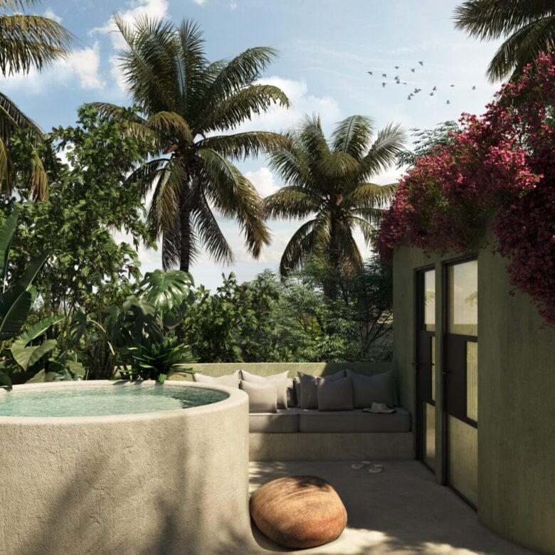 Fábrica Tulum Departamentos con Alberca en Venta en la selva maya.