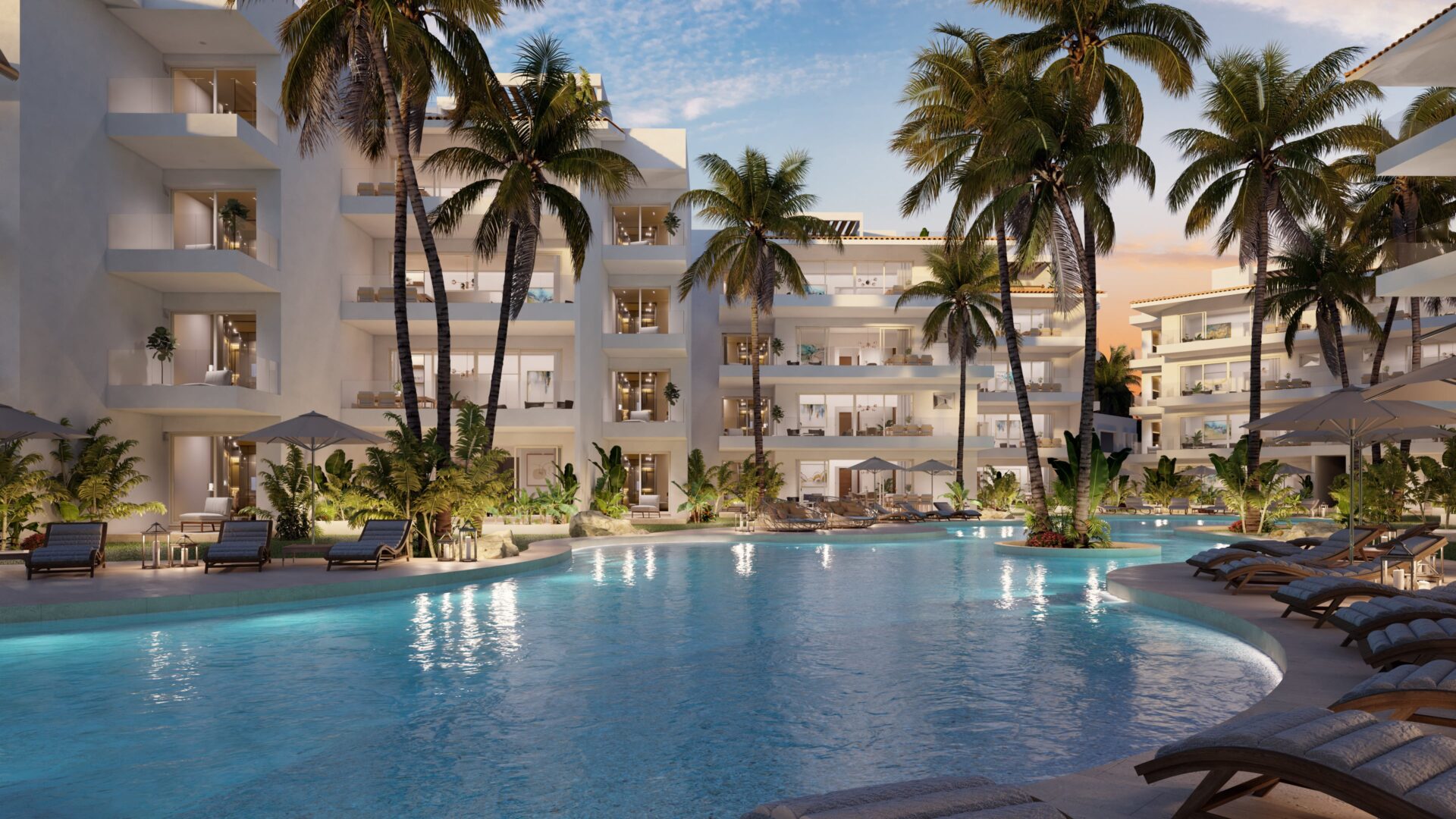 Aqua Marina Puerto Aventuras departamentos en venta de 2 recámaras play investments