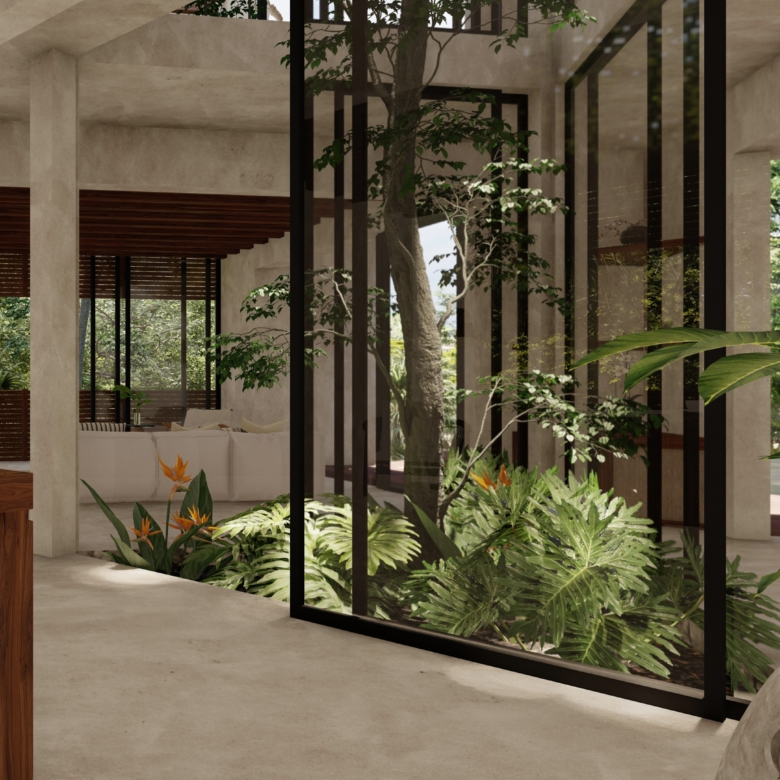 Villa Colmena modelo 4 recámaras con alberca privada dentro de Beecheii Tulum | Preventa exclusiva Play Investments propiedades en Tulum
